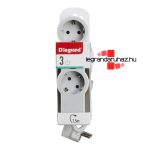 Legrand Elosztósor Standard 3x2P+F, 1,5 m vezetékkel, fehér-szürke, Legrand 694549