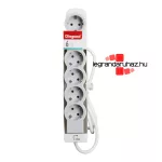 Legrand Elosztósor Standard 6x2P+F, 1,5 m vezetékkel, fehér-szürke, Legrand 694557