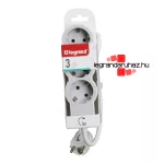 Legrand Elosztósor Standard 3x2P+F, 3 m vezetékkel, fehér-szürke, Legrand 694559