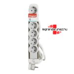 Legrand Elosztósor Standard 6x2P+F, 3 m vezetékkel, fehér-szürke, Legrand 694565