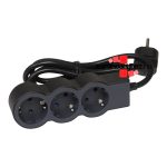 Legrand Elosztósor Standard 3x2P+F, 5 m vezetékkel, fekete, Legrand 694568