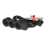 Legrand Elosztósor Standard 3x2P+F, 5 m vezetékkel, fekete, Legrand 694568