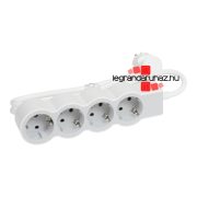   Legrand Elosztósor Standard 4x2P+F, 5 m vezetékkel, fehér-szürke, Legrand 694569