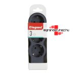 Legrand Elosztósor Standard 3x2P+F, vezeték nélkül, fekete, Legrand 694574