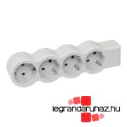   Legrand Elosztósor Standard 4x2P+F, vezeték nélkül, fehér-szürke, Legrand 694575