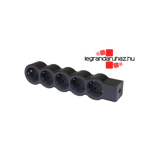 Legrand Elosztósor Standard 5x2P+F, vezeték nélkül, fekete, Legrand 694578