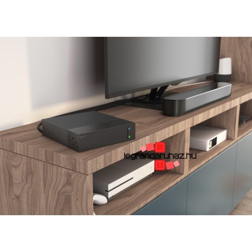 Legrand Elosztóállomás TV-hez 4x2P+F + 4x2P, 6A, túlfeszültség-védelemmel, 2 m vezetékkel, fekete, Legrand 694595