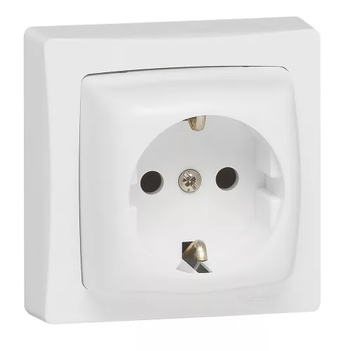Legrand Oteo falonkívüli 2P+F földelt csatlakozóaljzat, kerettel, fehér, Legrand 696029