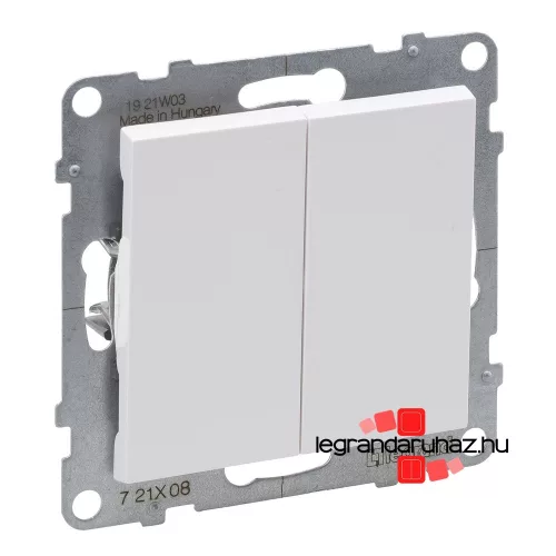 Legrand Suno kettős váltókapcsoló 10 AX fehér, Legrand 721108