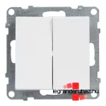 Legrand Suno kettős váltókapcsoló 10 AX fehér, Legrand 721108