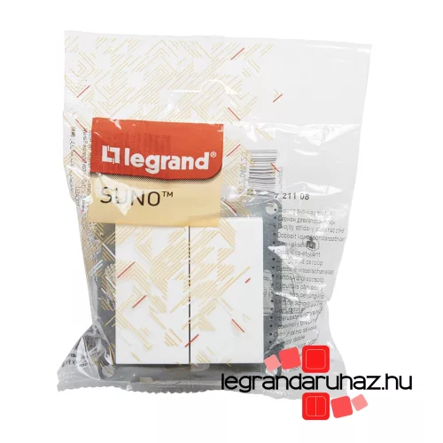 Legrand Suno kettős váltókapcsoló 10 AX fehér, Legrand 721108