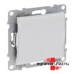   Legrand Suno egypólusú nyomó jelzőfénnyel, átlátszó címketartóval, 3 különböző betétlappal fehér, IP44, Legrand 721110IP44