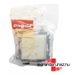 Legrand Suno egypólusú nyomó jelzőfénnyel, átlátszó címketartóval, 3 különböző betétlappal fehér, Legrand 721110