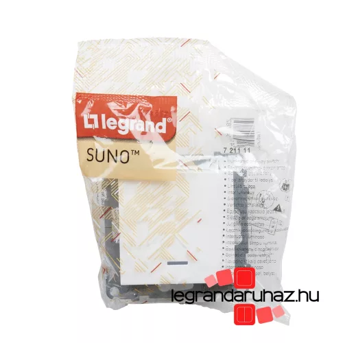 Legrand Suno egypólusú kapcsoló jelzőfénnyel 10 AX fehér, Legrand 721111