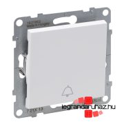   Legrand Suno egypólusú nyomó csengőjellel fehér, IP44, Legrand 721113IP44