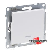   Legrand Suno egypólusú kapcsoló ellenőrzőfénnyel 16 AX fehér, Legrand 721114