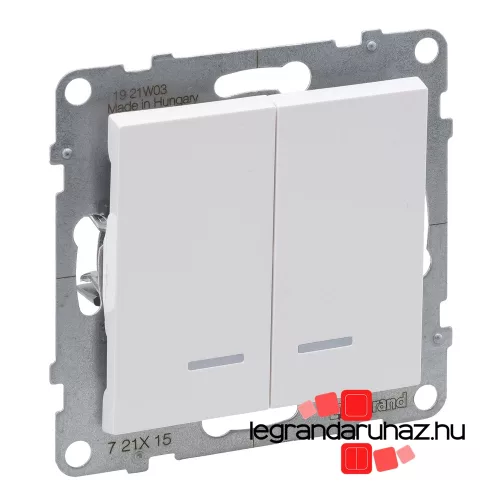 Legrand Suno csillárkapcsoló jelzőfénnyel 10 AX fehér, IP44, Legrand 721115IP44