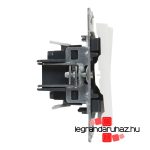 Legrand Suno kettős váltóérintkezős nyomó fehér, Legrand 721117