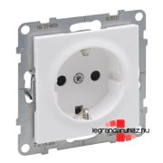   Legrand Suno 2P+F csatlakozóaljzat biztonsági zsaluval, rugós vezetékbekötéssel fehér, Legrand 721120
