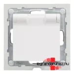 Legrand Suno 2P+F csatlakozóaljzat biztonsági zsaluval, csapófedéllel, IP44 fehér, Legrand 721123