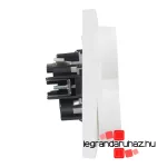 Legrand Suno 2x2P+F csatlakozóaljzat biztonsági zsaluval, egybeépített burkolattal, rugós fehér, Legrand 721126