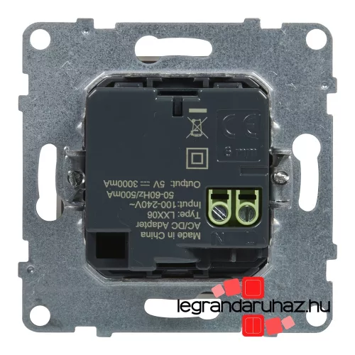 Legrand Suno töltőaljzat kettős USB C-típusú csatlakozóval, fehér, Legrand 721131