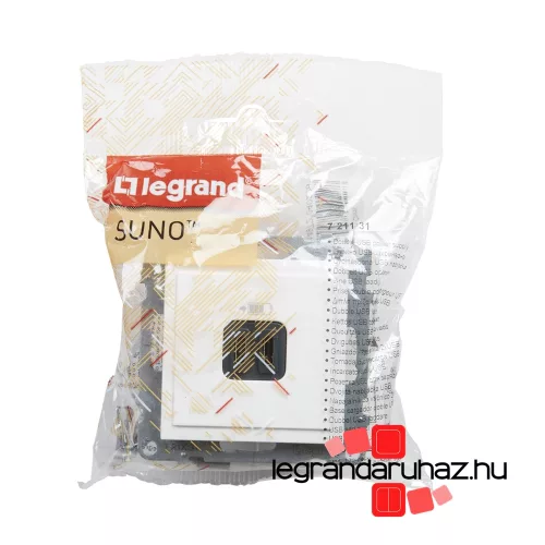 Legrand Suno töltőaljzat kettős USB C-típusú csatlakozóval, fehér, Legrand 721131