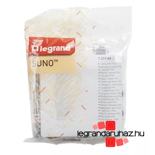 Legrand Suno egyes keret, vízmentes, IP44 fehér, Legrand 721144