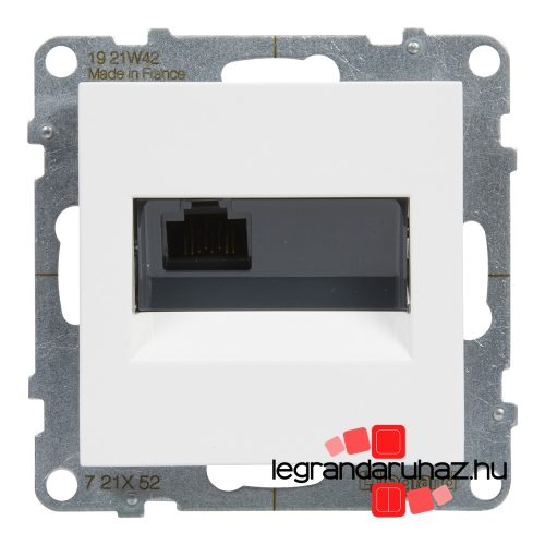 Legrand Suno 1xRJ45 Cat. 6 UTP csatlakozóaljzat fehér, Legrand 721152