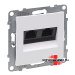 Legrand Suno 2xRJ45 Cat. 6 UTP csatlakozóaljzat fehér, Legrand 721153