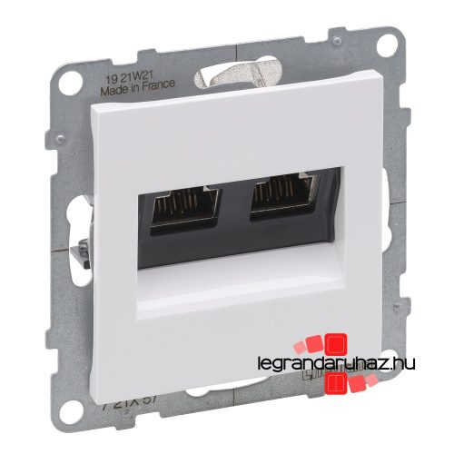 Legrand Suno 2xRJ45 Cat. 6 STP csatlakozóaljzat fehér, Legrand 721157