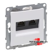   Legrand Suno 2xRJ45 Cat. 6A STP csatlakozóaljzat fehér, Legrand 721159