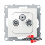 Legrand Suno TV-Rádió-SAT aljzat, csillagpontos, 1,5 dB fehér, Legrand 721167