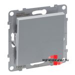 Legrand Suno egypólusú kapcsoló 10 AX alumínium, Legrand 721301