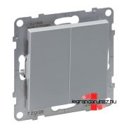   Legrand Suno csillárkapcsoló 10 AX alumínium, Legrand 721305