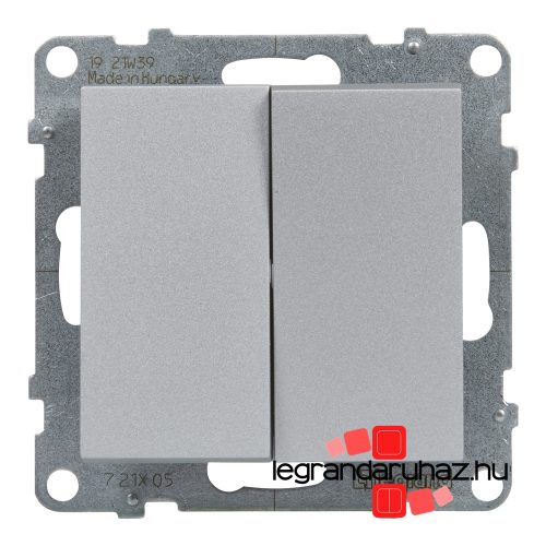 Legrand Suno csillárkapcsoló 10 AX alumínium, Legrand 721305