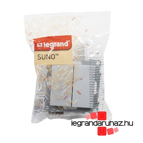 Legrand Suno kettős váltókapcsoló 10 AX alumínium, Legrand 721308