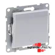  Legrand Suno egypólusú nyomó jelzőfénnyel, átlátszó címketartóval, 3 különböző betétlappal alumínium, IP44, Legrand 721310IP44