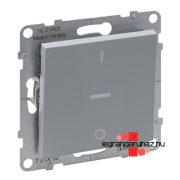   Legrand Suno kétpólusú kapcsoló ellenőrzőfénnyel 10 AX alumínium, Legrand 721312