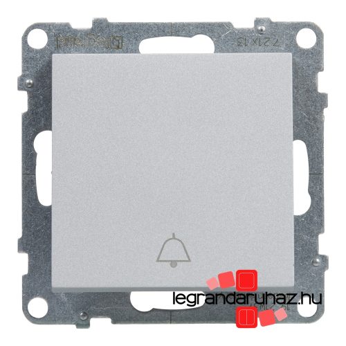 Legrand Suno egypólusú nyomó csengőjellel alumínium, Legrand 721313