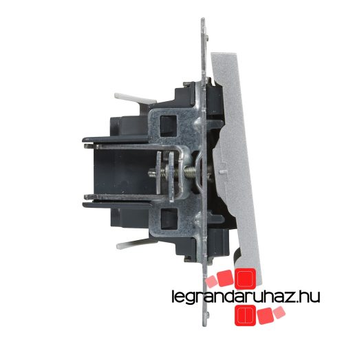 Legrand Suno egypólusú nyomó csengőjellel alumínium, Legrand 721313