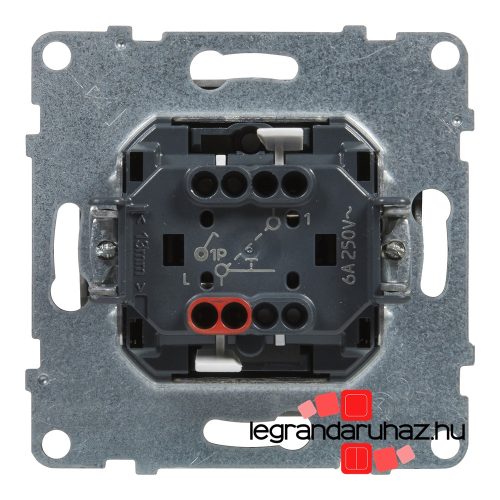 Legrand Suno egypólusú nyomó csengőjellel alumínium, Legrand 721313