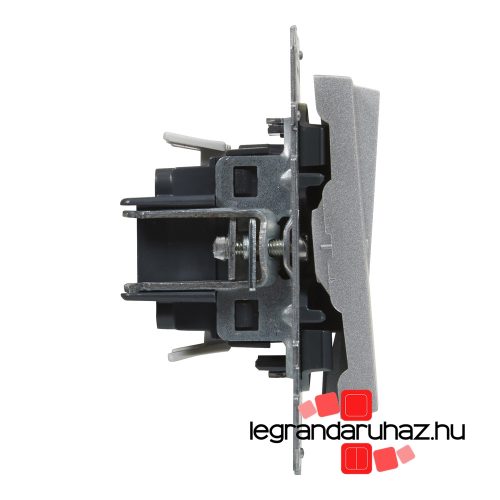 Legrand Suno kettős váltókapcsoló jelzőfénnyel 10 AX alumínium, Legrand 721318