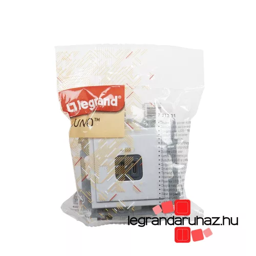Legrand Suno töltőaljzat kettős USB C-típusú csatlakozóval, alumínium, Legrand 721331