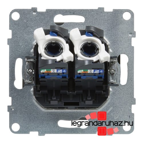Legrand Suno 2xRJ45 Cat. 6 UTP csatlakozóaljzat alumínium, Legrand 721353