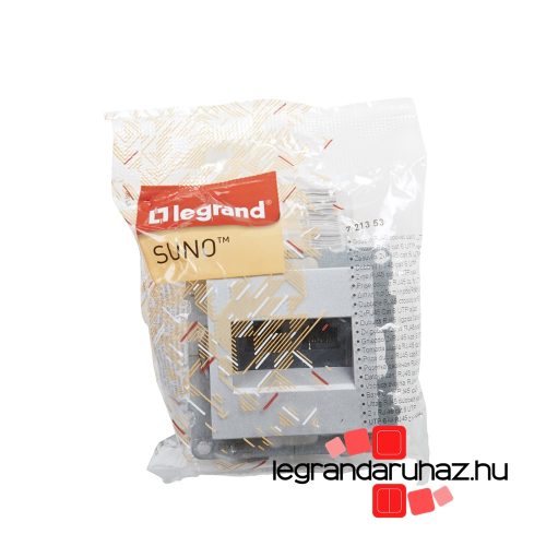 Legrand Suno 2xRJ45 Cat. 6 UTP csatlakozóaljzat alumínium, Legrand 721353