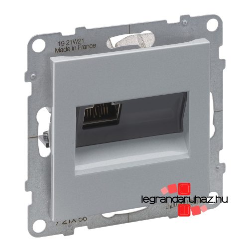 Legrand Suno 1xRJ45 Cat. 6 STP csatlakozóaljzat alumínium, Legrand 721356