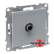   Legrand Suno TV aljzat, csillagpontos, 1,5 dB alumínium, Legrand 721364