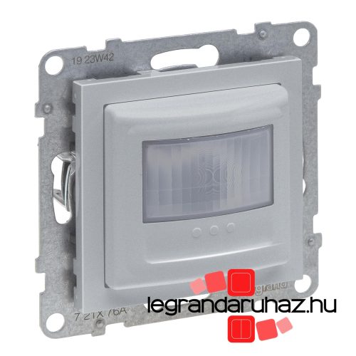 Legrand Suno mozgásérzékelős (PIR) kapcsoló, 2-150 W (LED max. 100 W) beépített nyomóval, 2 vezetékes, alumínium, Legrand 721376A