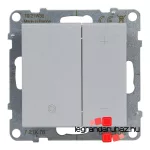 Legrand Suno nyomógombos fényerőszabályzó, 2 vezetékes alumínium, Legrand 721378